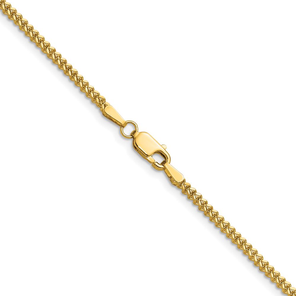 14K Yellow Gold 22" 1.5mm Franco Chain Necklace with Lobster Clasp by Oro Pregiato