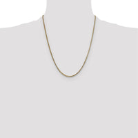 14K Yellow Gold 22" 1.5mm Franco Chain Necklace with Lobster Clasp by Oro Pregiato