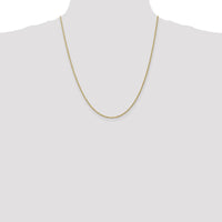 14K Yellow Gold 22" 1.5mm Rope Chain Necklace with Lobster Clasp