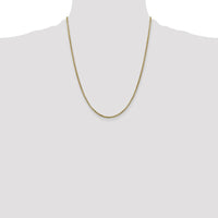 14K Yellow Gold 22" 1.75mm Semi-Solid Round Box Chain with Lobster Clasp by Oro Pregiato