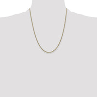 14K Yellow Gold 22" 1.8mm Flat Figaro Chain with Lobster Clasp by Oro Pregiato