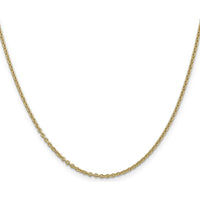 14K Yellow Gold 22" 1.8mm Forzantine Cable Chain with Lobster Clasp by Oro Pregiato