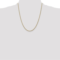 14K Yellow Gold 22" 2.2mm Forzantine Cable Chain with Lobster Clasp by Oro Pregiato
