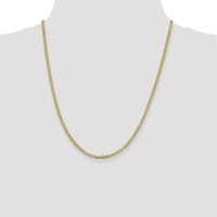 14K Yellow Gold 22" 2.3mm Flat Beveled Curb Chain with Lobster Clasp by Oro Pregiato
