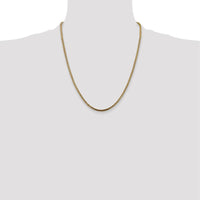 14K Yellow Gold 22" 2.5mm Franco Chain Necklace with Lobster Clasp by Oro Pregiato