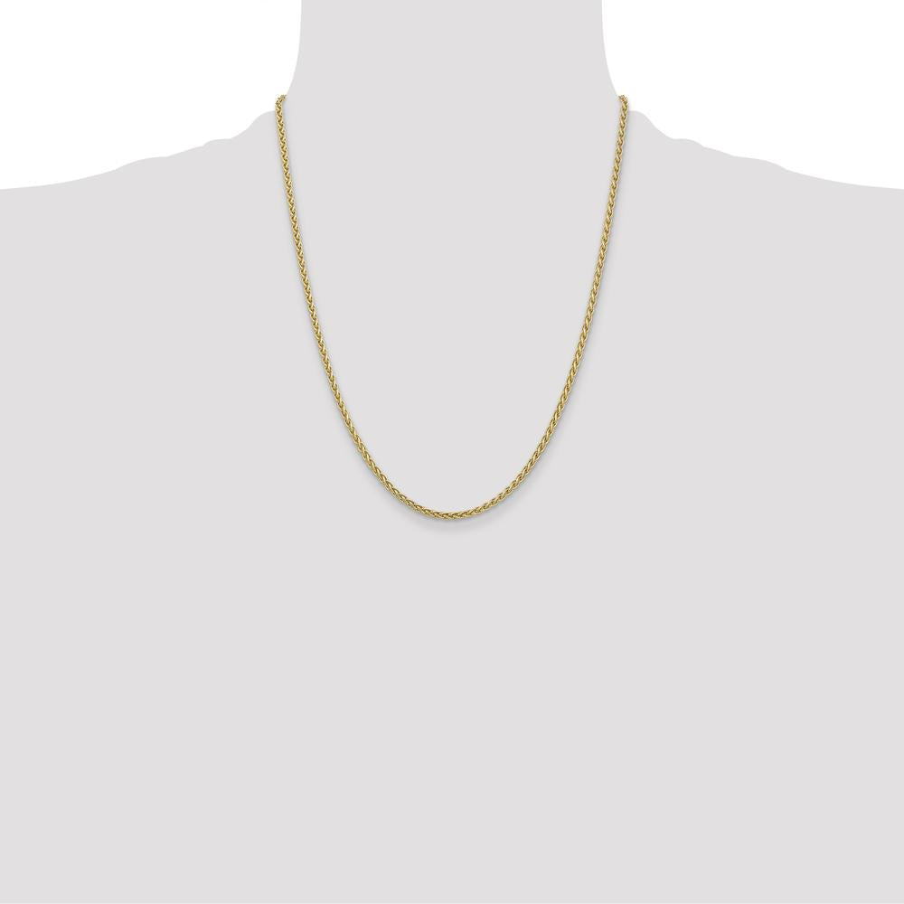 14K Yellow Gold 22" 2.8mm Spiga Chain with Lobster Clasp by Oro Pregiato
