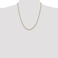 14K Yellow Gold 22" 2mm Byzantine Chain Necklace with Lobster Clasp by Oro Pregiato