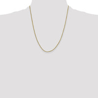 14K Yellow Gold 22" 2mm Diamond-cut Rope Chain with Lobster Clasp by Oro Pregiato