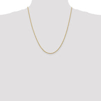 14K Yellow Gold 22" 2mm Diamond-Cut Rope Chain with Lobster Clasp by Oro Pregiato