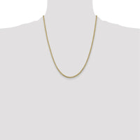 14K Yellow Gold 22" 2mm Franco Chain Necklace with Lobster Clasp by Oro Pregiato
