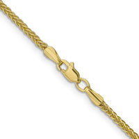14K Yellow Gold 22" 2mm Semi-Solid Wheat Chain Necklace with Lobster Clasp by Oro Pregiato