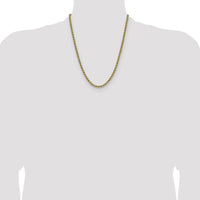 14K Yellow Gold 22" 4.2mm Rope Chain Necklace with Lobster Clasp