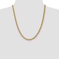 14K Yellow Gold 22" 4.5mm Semi-Solid Franco Chain with Fancy Lobster Clasp by Oro Pregiato