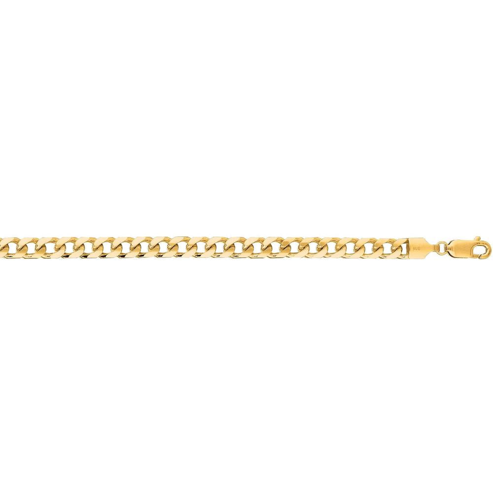 14K Yellow Gold 22" 5mm Miami Cuban Link Chain with Polished Finish - Lobster Clasp by Orozza Fine Jewelry