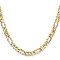 14K Yellow Gold 22" 6.25mm Semi-Solid Figaro Chain with Lobster Clasp by Oro Pregiato