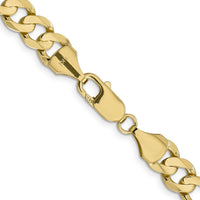 14K Yellow Gold 22" 8.75mm Concave Open Figaro Chain Necklace with Lobster Clasp by Oro Pregiato