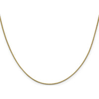 14K Yellow Gold 22" .95mm Polished Box Chain Necklace with Lobster Clasp by Oro Pregiato