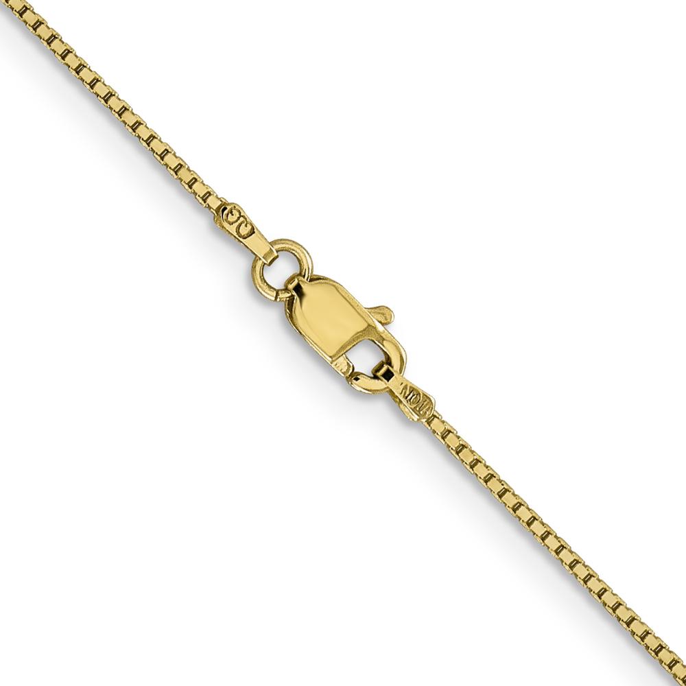 14K Yellow Gold 22" .95mm Polished Box Chain Necklace with Lobster Clasp by Oro Pregiato
