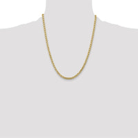 14K Yellow Gold 22" Anchor Chain Necklace with Lobster Clasp - 4mm Width by IBGoodman