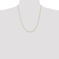 14K Yellow Gold 22" Baby Rope Chain Necklace with Spring Ring Clasp - 1.1mm Width by Oro Pregiato