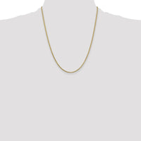 14K Yellow Gold 22" Box Chain Necklace - 1.9mm Width with Lobster Clasp by Oro Pregiato