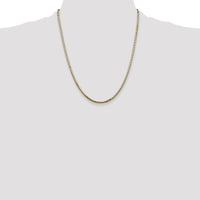 14K Yellow Gold 22" Box Chain Necklace - 2.5mm Width with Lobster Clasp by Oro Pregiato