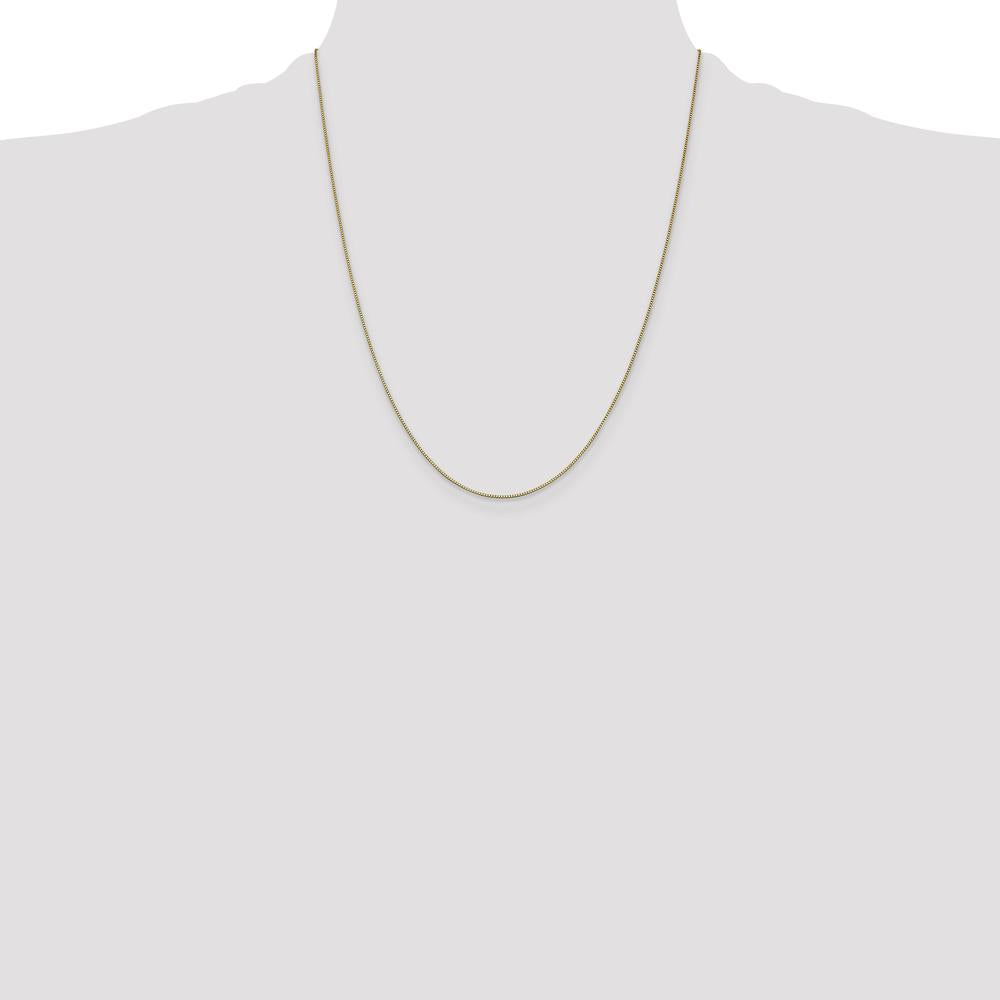 14K Yellow Gold 22" Box Chain Necklace with Lobster Clasp by Oro Pregiato