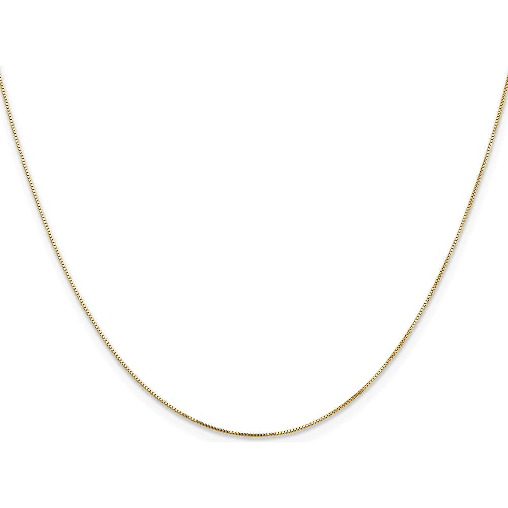 14K Yellow Gold 22" Box Chain Necklace with Lobster Clasp - Polished Finish by Oro Pregiato