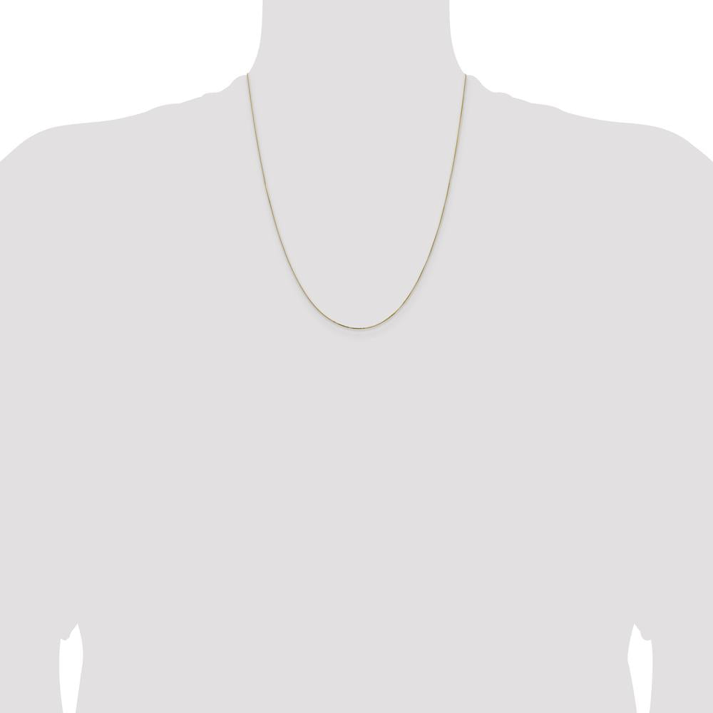 14K Yellow Gold 22" Box Chain Necklace with Lobster Clasp - Polished Finish by Oro Pregiato
