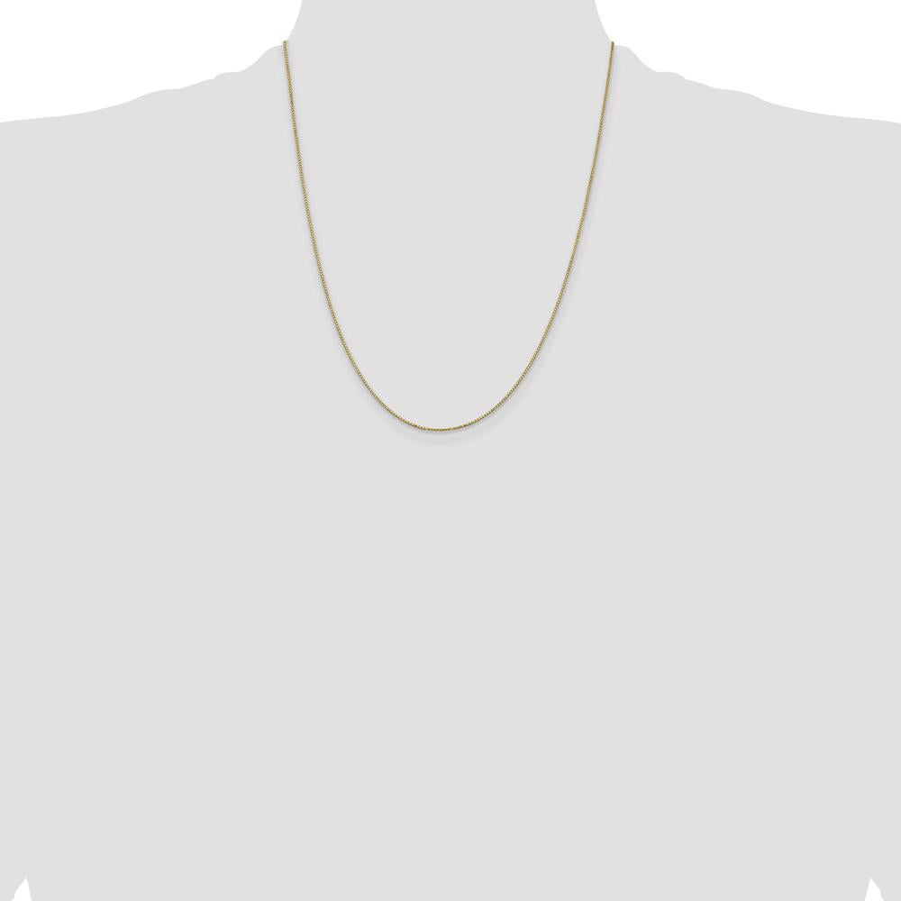 14K Yellow Gold 22" Box Chain Necklace with Spring Ring Clasp by Oro Pregiato