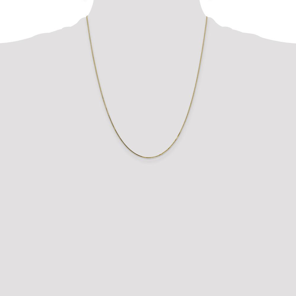 14K Yellow Gold 22" Box Chain Necklace with Spring Ring Clasp by Oro Pregiato