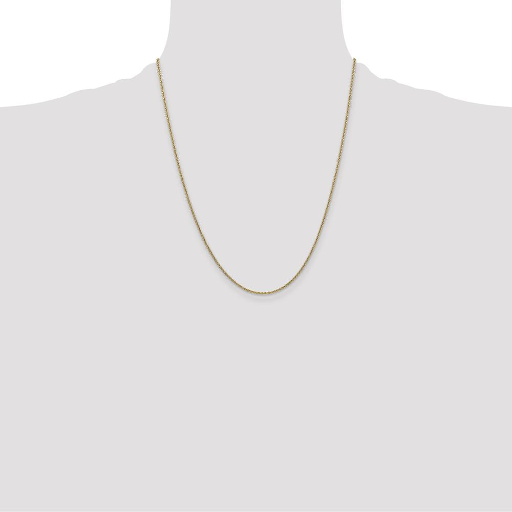 14K Yellow Gold 22" Cable Link Chain Necklace with Lobster Clasp by Oro Pregiato