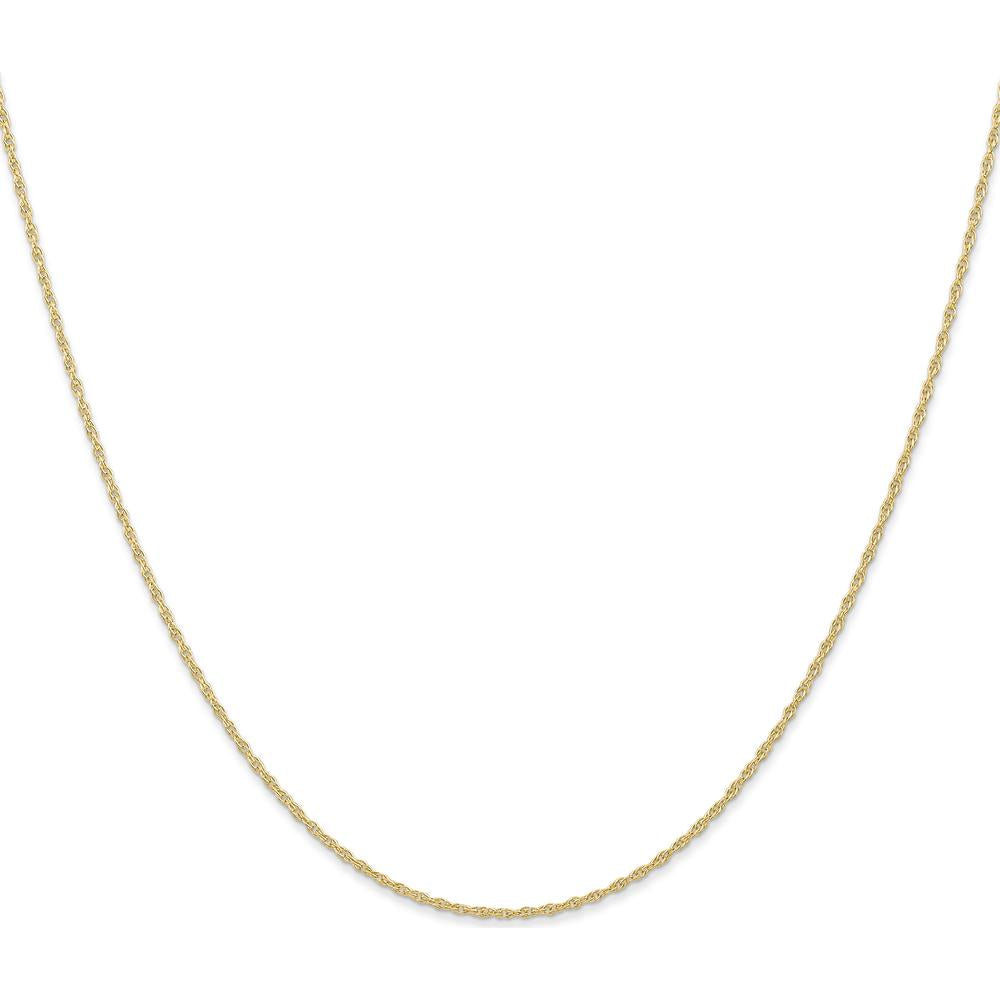 14K Yellow Gold 22" Cable Rope Chain Necklace - Polished Finish with Spring Ring Clasp