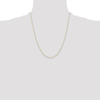 14K Yellow Gold 22" Cable Rope Chain Necklace - Polished Finish with Spring Ring Clasp