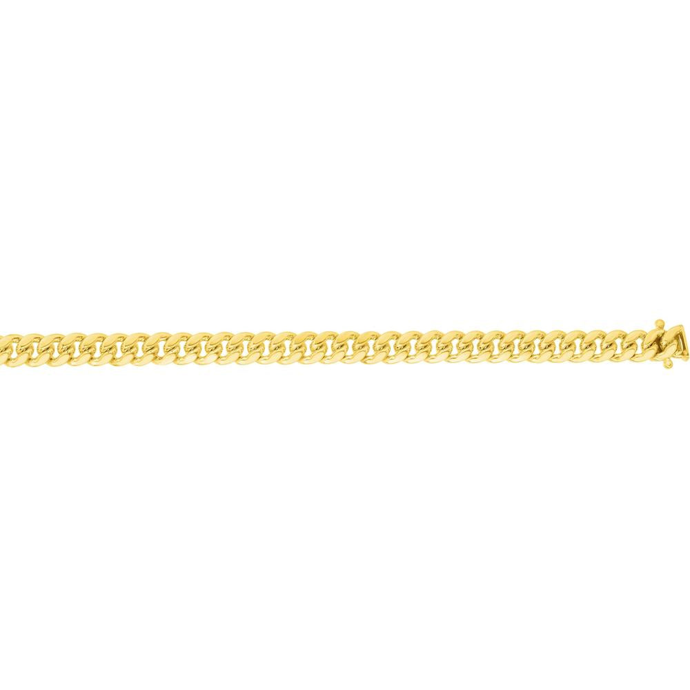14K Yellow Gold 22" Classic Miami Cuban Chain with Box Lock - 10.1mm Width by Orozza Fine Jewelry