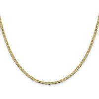 14K Yellow Gold 22" Concave Anchor Chain Necklace - 2.4mm Width by Oro Pregiato