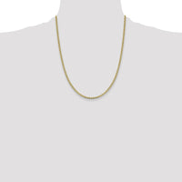 14K Yellow Gold 22" Concave Anchor Chain Necklace - 2.4mm Width by Oro Pregiato