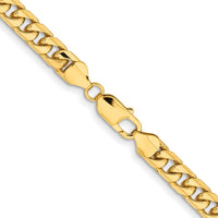 14K Yellow Gold 22" Cuban Link Chain - 6.75mm Width, Solid Gold, Lobster Clasp by Oro Pregiato