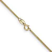 14K Yellow Gold 22" Curb Chain Necklace - 1.3mm Width by Oro Pregiato