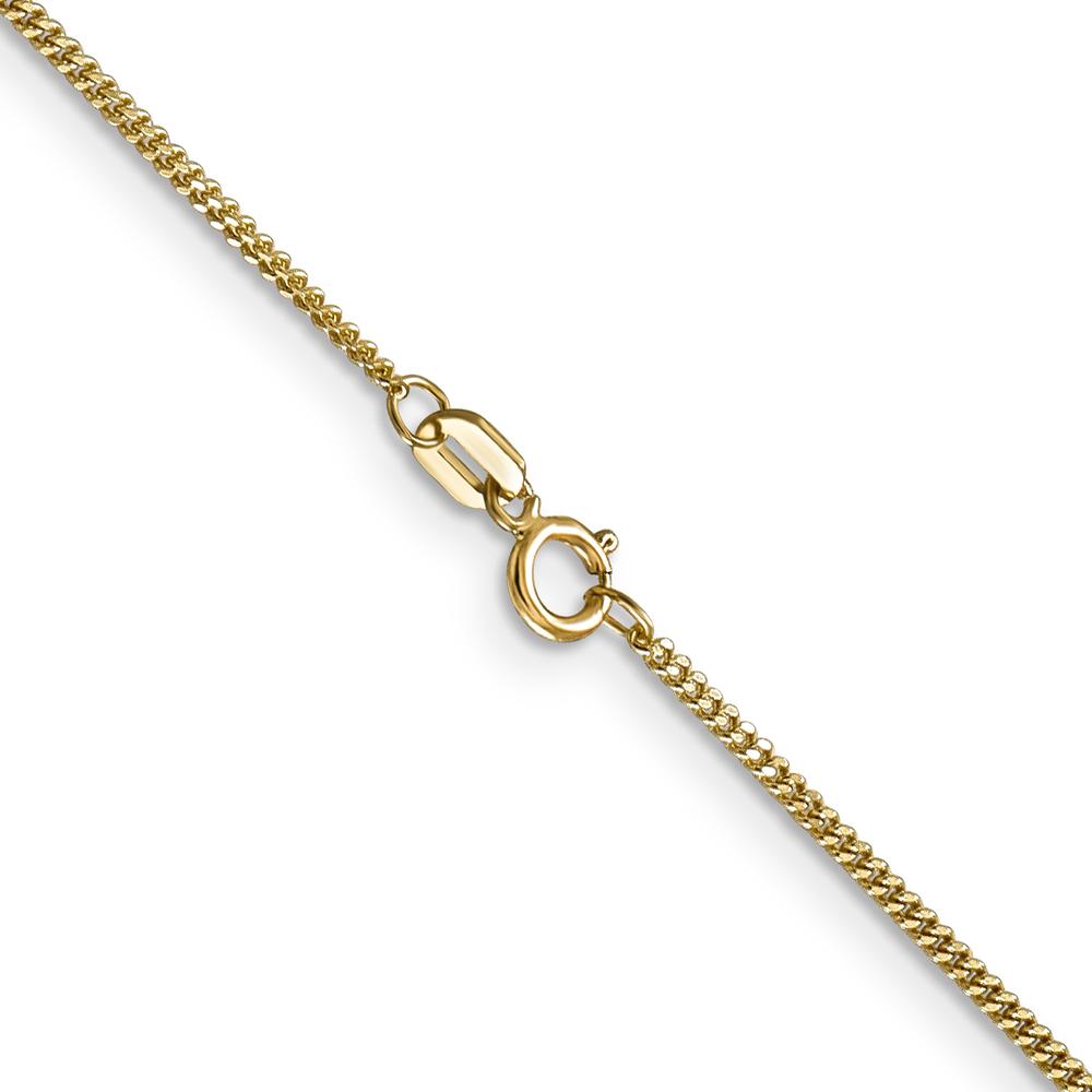 14K Yellow Gold 22" Curb Chain Necklace - 1.3mm Width by Oro Pregiato
