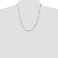 14K Yellow Gold 22" Curb Chain Necklace - 1.3mm Width by Oro Pregiato