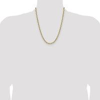 14K Yellow Gold 22" Diamond-Cut Anchor Chain Necklace - 5mm Width by Oro Pregiato