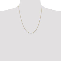 14K Yellow Gold 22" Diamond-Cut Beaded Pendant Chain - 1.2mm Width by Oro Pregiato