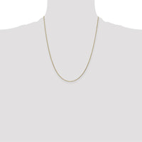 14K Yellow Gold 22" Diamond-Cut Cable Chain Necklace - 0.95mm Width by Oro Pregiato