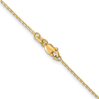 14K Yellow Gold 22" Diamond-Cut Cable Chain Necklace - 1.2mm Width by Oro Pregiato