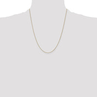 14K Yellow Gold 22" Diamond-Cut Cable Chain Necklace - 1.2mm Width by Oro Pregiato
