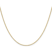 14K Yellow Gold 22" Diamond-Cut Forzantine Cable Chain - 1mm Width by Oro Pregiato