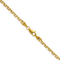 14K Yellow Gold 22" Diamond-Cut French Link Chain - 3.25mm Width by Oro Pregiato