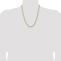 14K Yellow Gold 22" Diamond-Cut Mariner Anchor Chain by Oro Pregiato