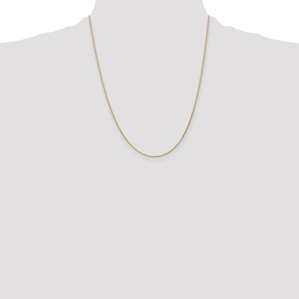 14K Yellow Gold 22" Diamond-Cut Parisian Wheat Chain Necklace with Lobster Clasp by Oro Pregiato
